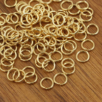 Ogniwo otwarte stal szlachetna pozłacana 7x1mm [30szt]