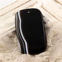 Sardonyks zawieszka plaster prostokąt 55x34mm