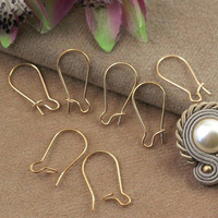 Bigle zamknięte stal szlachetna pozłacane 20mm [para]