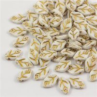 Listek szklany White Gold 12x8mm [10szt]