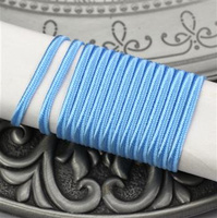 Sznurek sutasz acetat Pega 3mm błękitny  [1 metr]