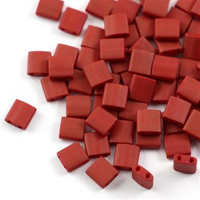 Miyuki Tila Beads 5x5x1,9mm Metallic Dark Maroon Matted [30szt]