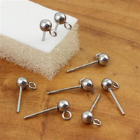 Bigle sztyfty z kulką 4mm stal szlachetna o.boczne [para]