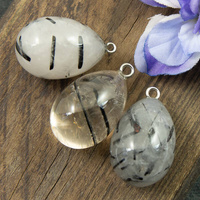 Zawieszka kwarc turmalinowy kropla 30x20mm