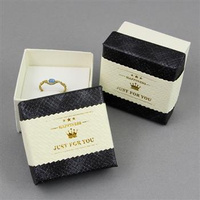 Pudełko ozdobne grafit/krem "CROWN" 5x5x3,5cm