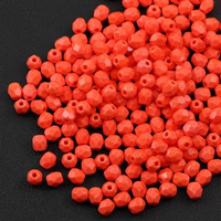 Fire Polish 4mm Opaque Coral [20szt]