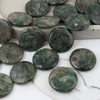 Naturalny szmaragd moneta gładka 30mm