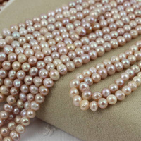 Perła słodkowodna kula różowa 6-7mm [sznur 35cm]