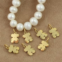 Zawieszka miś stal szlachetna pozłacana PVD 10x8mm