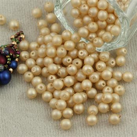 Round Beads Velvet Champagne 4mm [50szt]