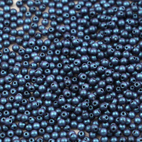Round Beads Jet Polychrome Blueberry 3mm [50szt]