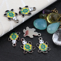 Zawieszka emaliowana stal szlachetna żółw 17x10mm