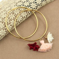 Baza kolczyka stal szlachetna bigle koła złote 60mm [para]