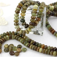 Granat zielony oponka fasetowana 10x6mm