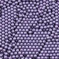 Round Beads Powdery - Lilac 4mm [50szt]