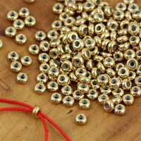 Stoper blokada z silikonem stal szlachetna pozłacana 4x2mm/1,0 [4szt]