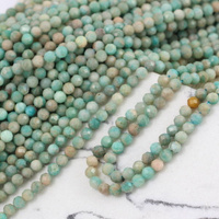 Amazonit kula fasetowana 4mm [sznur 39cm]