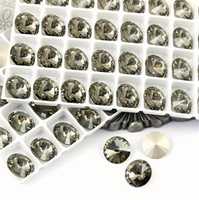 Preciosa Rivoli Maxima Black Diamond 14mm [2szt]