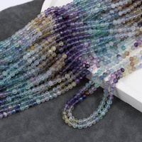Fluoryt tęczowy kula fasetowana 2,5mm [sznur 39cm]