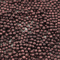 Round Beads Jet Polychrome Dark Violet 3mm [50szt]