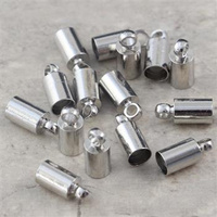 Tulejka do wklejania metalowa srebrna prosta 3,5mm długa [10szt]