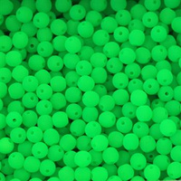 Round Beads Neon Mat - Green 3mm [50szt]