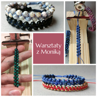 Poznań KURS INDYWIDUALNY: Makrama dwu i trzyrzędowa z kamieniami naturalnymi [3h] voucher na warsztaty 