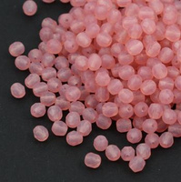 Fire Polish 4mm Opal Pink Matted [20szt]