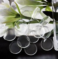 Kaboszon szklany przezroczysty moneta 18mm