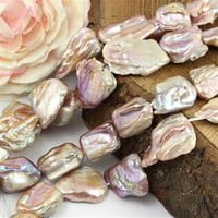 Perła słodkowodna baroque nieregularny prostokąt 20x15mm