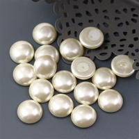 Glass Pearl Cabochon Light Cream 10mm