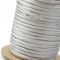Sznurek sutasz USA 2,5mm smooth metallic antique silver [1metr]