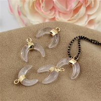 Kryształ górski lunula / róg zawieszka 16mm