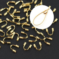 Podkówka zakończenie do linek i sznurków stal szlachetna pozłacana 5mm [20szt]