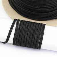 Sznurek sutasz POLSKI WISKOZA 2,8mm czarny [1metr]