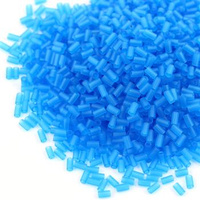 Toho Bugle #1 Transparent-Frosted Dk Aquamarine 3mm [5g]