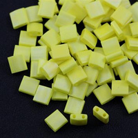Miyuki Tila Beads 5x5x1,9mm Opaque Yellow AB Matted [30szt]