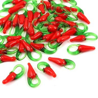 Zawieszka szklana papryka 28x8mm