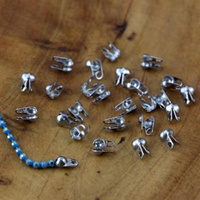 Łapaczka boczna stal szlachetna srebrna 5x2,5mm Fi 2mm [20szt]