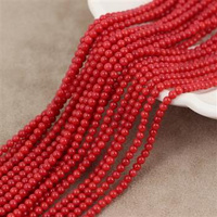 Koral czerwony kula gładka 2mm [sznur 40cm]