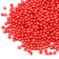 Fire Polish 2mm Alabaster Pastel Coral [80szt]
