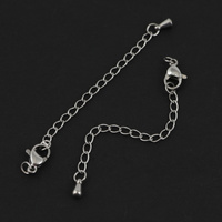 Zapięcie przedłużka z karabińczykiem stal szlachetna 5cm