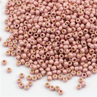 Toho Round 11/0 PermaFinish - Matte Galvanized Peach Coral [10g]