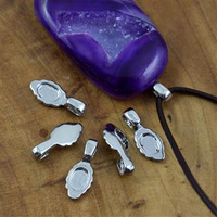 Krawatka do naklejania srebrna 18x7mm