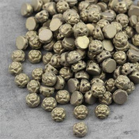 Roseta Two-Hole Cabochon Chatoyant Antique Gold [15szt]