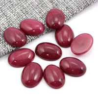 Kaboszon jadeit bordowy owal 18x13mm