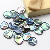 Rose Petals 14x13mm Crystal Graphite Rainbow