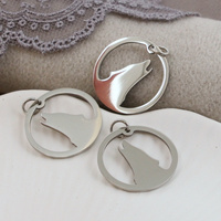 Zawieszka wilk stal szlachetna 20mm