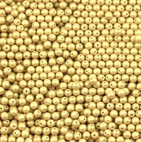Round Beads Powdery - Light Gold 4mm [50szt]