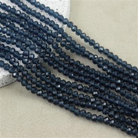 Kryształek szklany oponka fasetowana montana 4x3mm [sznur 42cm]